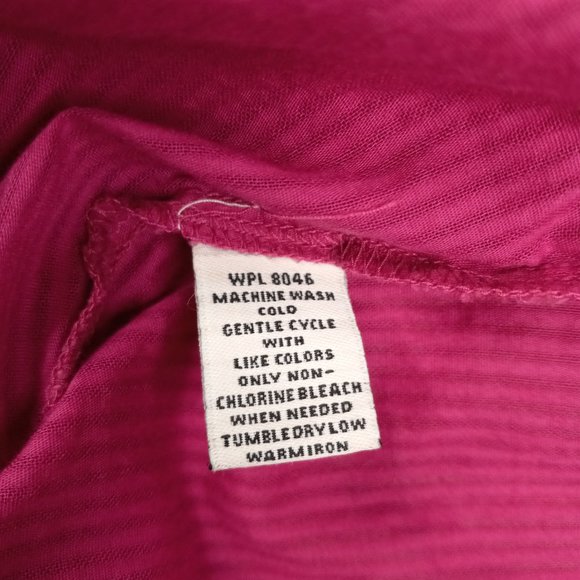 Style & Co 10 Button Front Short Sleeve Shirt Pink Pinstripe - Picture 4 of 6